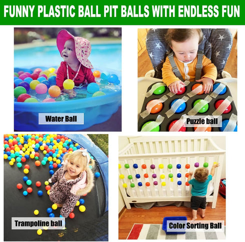 LANGXUN Soft Plastic Ball Pit Balls, Ideal Gift for Baby Toddler Birthday, Ball Pit Play Tent, Party Decoration
