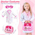 Set 3-5 Sets 22Pcs Playset 3 4 5 6 Doctor Costume for Kids - Dr Medical Pretend Play Toys for Girls - Doctors Kit