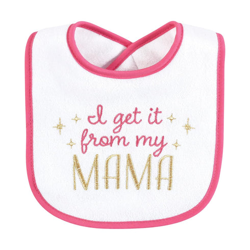 My Mama Cotton Terry Drooler Bibs for Infants - One Size Fits All
