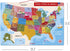 19.7-Inches 13.4-Inches 7-12 48 Janod - Magnetic USA Map x - for Children Years - Assembling Jigsaw Puzzles Together