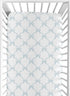Sweet Jojo Designs Fitted Baby Crib Sheets (Blue Bows) for Girls, Infant