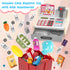 2-4 4-8 maysida Rechargeable Wooden Kids Cash Register with Scanner, Pretend Play Cash Register Toy with Fake Money