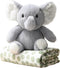 The Peanutshell Blanket Gift Set, Ellie Plush Elephant Stuffed Animal Toy for