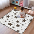 EtherSpher 50'' 50''con Black and White Illustration Design Stars Brown Large Stylish Baby Play Mat for Floor