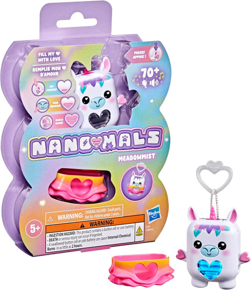 70+ 5+ Nano-MALS Meadowmist The Unicorn, Electronic Pet Unicorn Toy, Responses, Interactive Fidget Toys for Girls