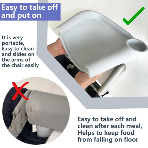 FAILUN Silicone Baby Dining Tray Compatible with Inglesina Fast Table Chair & Other Hook-On High Chairs,Portable