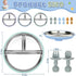 3 Set Set 9 Inch 3 VZZNN Removable Stainless Steel Plates for Kids with Suction Cup -Anti-slip Stainless Steel Plates