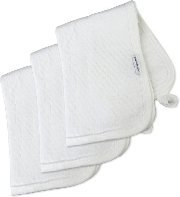 HonestBaby 3-Pack Matelasse Burp Cloth