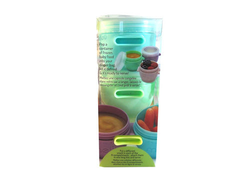 6 Pack 2 oz, melii Snap & Go Baby Food Storage Containers | Stackable Snack Containers with Airtight Lids, BPA-Free
