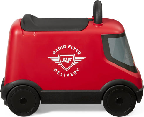 Radio Flyer Delivery Van Ride On Toy for Kids, Red Toddler Ride On for Ages 2+