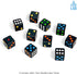 10 D6 Pack 16mm Luck Lab Piece Multicolor Pip Dice - Acrylic Square Edge Standard Dice for RPG MTG DND Table Games