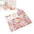 Set Cozy 3) Vibrant Floral Print Newborn Swaddle Blanket with Hat and Headband, and Breathable, for Boys and Girls