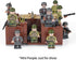 WW2 Battlefield Left Corner Military Block Set, 200PCS, Suitable for MOC Military Secondary Creation
