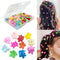 Tesvyns 50Pcs Mini Flower Hair Clip Colorful Mini Hair Claw Baby Hair Clips