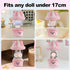 Ciunura 4-7in Doll Car Seat Compatible with Lububu, Small Seat for Blind Box Dolls, Ideal Car Decor Gifts(Pink)