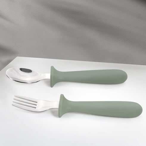 6 Pack Toddler Utensils, Kids Silverware with Silicone Handle, Safe Spoons and Forks Set