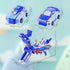 vixiwi 2 1 3-6, Magnetic Transforming Dinosaur Car Toys, in Collision Transform Robot Cars for Boys Girls Ages Toddler