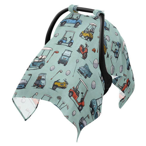 Mazeann Golf Car Car Seat Cover Baby Breathable Soft Infant Carseat Covers Canopies