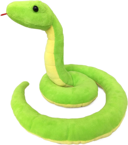 Ice King Bear Plush Toy - Lifelike Green Snake Stuffed Animal (Standing)