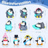 Macarrie 30 Pcs Penguin Figurines Cute Mini Penguin Characters Collection Playset for Cake Decoration for Boys & Girls