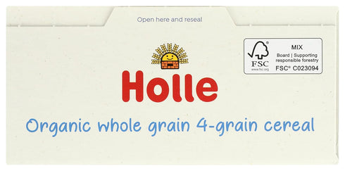 8 Holle, Cereal Wholegrain Four Grain Organic, Ounce