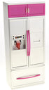 Set, Set Set (3-in-1) PowerTRC Doll Kitchen Play Mini Modern Toy Kitchen Pretend Play Furnitures Toy Accessories