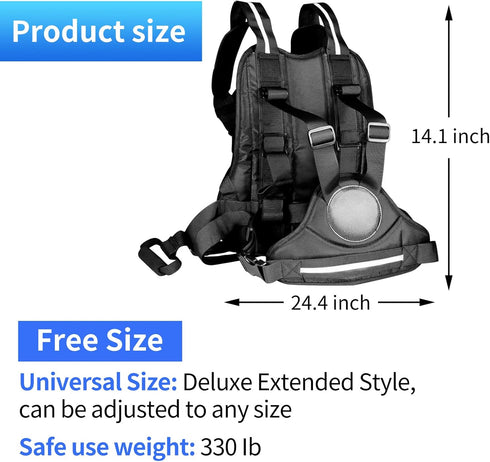 PCCIZU Adjustable Harness, Prevent Passengers from Falling for ATV,Snowmobile,Black