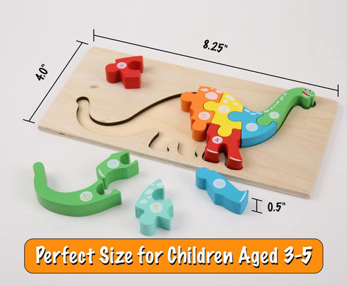 Montessori Mama Wooden Toddler Puzzles - 4-Pack Learning Toys for Kids Ages 2-4