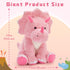 24inch Tezituor Large Pink Dinosaur Stuffed Animals, Large Stuffed Dinosaur Plush Toys for Boys Girls, Hugging Soft