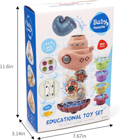 2-4, 1-3, 4 2 1 6-12 LZZAPJ Bath Toys for Toddlers Age Bathtub Water Toys for Kids Age Toddler Bath Toy Contains