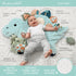 4 Tummy The Peanutshell Piece Nursery Bundle: Crib Sheet & Dinosaur Baby Time Mat & Nursery Decor & Dino Plush Security