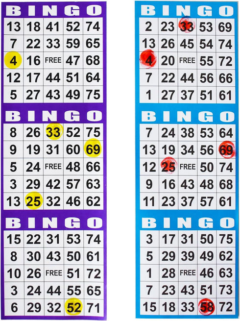 3 100 10 SEETOOOGAMES Bingo Paper Game Cards - Card - Books of Sheets