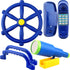 5 Pcs Kids Playground Accessories - Outdoor Plastic Steering Wheel, Pirate Telescope, and Safety Handle for Playhouse