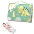 WELLDAY Cute Dinosaurs Portable Diaper Changing Pad - Waterproof Foldable Baby Diaper Changing Pad with Built