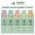 2, 100 Count Happy Little Camper Super Saver Diapers, Size | Budget-Friendly Disposable Baby Diapers for Sensitive Skin