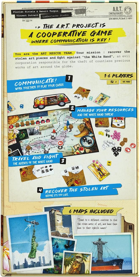 The A.R.T. Project | Cooperative Strategy Board Game | Card Drafting, Zone of Control Game | Coop and Solo Play for