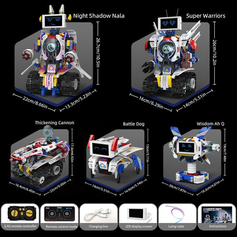 5 1 8-12,Remote Programmable (603 in Robot for Kids Ages Control & APP Robotics, Eye Coding Toys-DIY Building Science