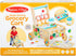 Melissa & Doug Wooden Shape Sorting Grocery Cart - Pretend Play Grocery Toys for Infants and Toddlers Ages 1+