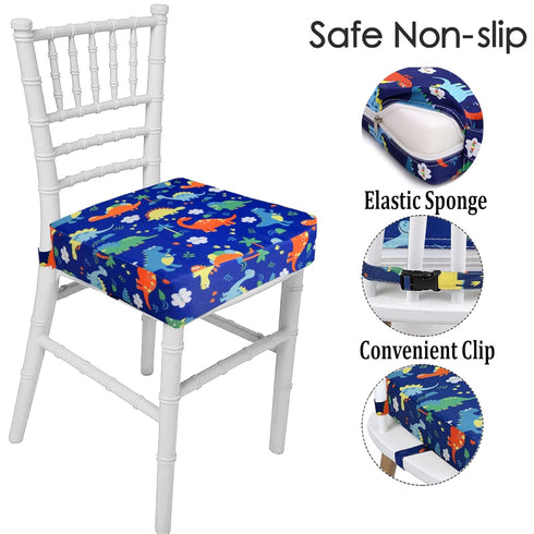 2 Taeku Booster Seat for Dining Table, Portable Kids Toddler Booster Chair Increasing Cushion Cartoon Seat Pad
