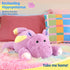 23.6 inch 5 lbs PEACH CAT Hippo Weighted Stuffed Animals Large Hippopotamus Plushies Cute Plush Toys Gifts for Kids