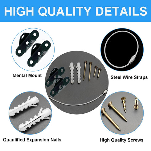 400lbs (6 Pack) Furniture Anchors Anti Tip Furniture Straps for Baby Proofing, Secure Tension Earthquake Resistant