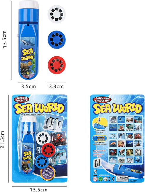 Georgie Porgy Children Projector Toys, Educational Science Set Wall Ceiling Tent Torch Flashlight Gifts for Kids