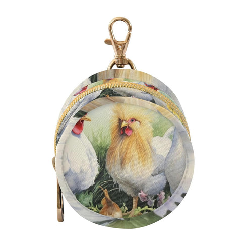 YETTASBIN Rooster Portable Pacifier Holder Case with Metal Hook Buckle & Zipper for