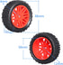 Preglued 12mm Hex Wheel Rims Rubber Tires with Foam Inserts OD 86mm/3.38" for Traxxas Bandit WLtoys 144001 Redcat 1/10 RC Off-Road Buggy Car, Set of 4 (Color C)