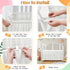 2-Piece Set 52"x28" 14" SiinvdaBZX Ruffled Crib Skirt & Microfiber Crib Sheet, Fit for Baby Standard Crib & Nursery