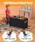 100L Large Kids Toy Box with Wheels, Storage Organizer for Toddlers, Black Toy Storage Bin for Stuffed Animals
