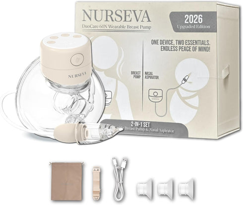DuoCare 60N Hands Free Breast Pump & Nasal Aspirator Kit 2026 Upgraded