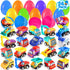 Ellinjan Prefilled Easter Eggs with Toys Inside, 24 Pack Pull Back Cars