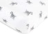 Amazing Baby Cotton Muslin Fitted Crib Sheet, Zebra, Soft Black , 28x52x6