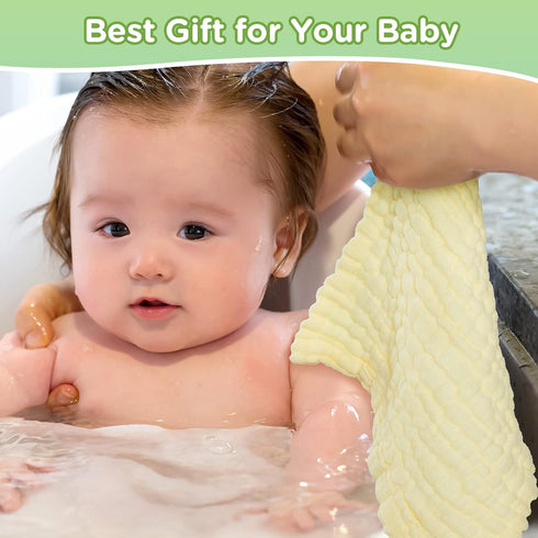 20 12 12 Inch 100% Breling Pcs Baby Muslin Washcloth x Cotton Soft and Absorbent Muslin Washcloth Burp Cloth Wipe